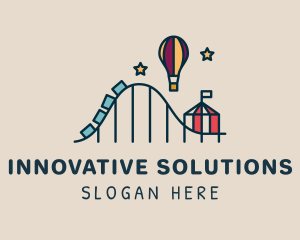 Attractions - Rollercoaster Theme Park logo design