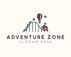 Attractions - Rollercoaster Theme Park logo design