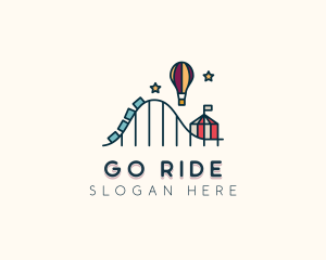 Rollercoaster Theme Park logo design