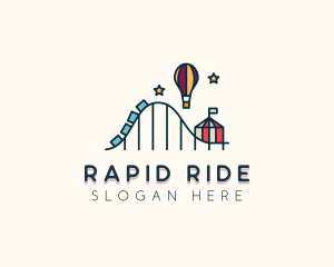 Rollercoaster Theme Park logo design