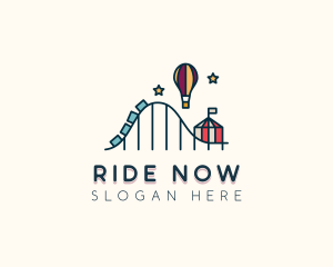 Rollercoaster Theme Park logo design