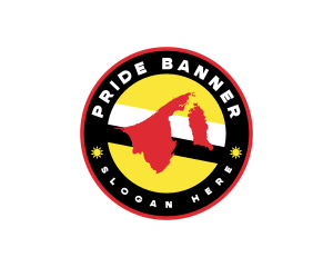 Brunei Flag Map logo design