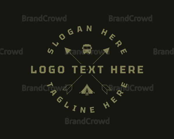 Camping Tent Travel Logo