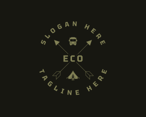 Camping Tent Travel  Logo