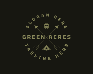 Camping Tent Travel  Logo