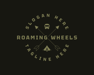 Caravan - Camping Tent Travel logo design