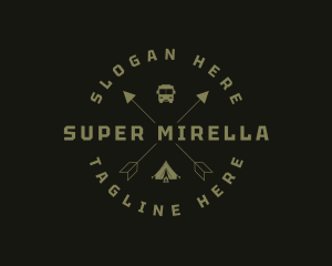 Caravan - Camping Tent Travel logo design