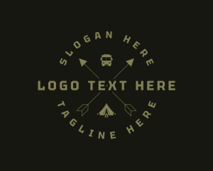 Camping Tent Travel  Logo