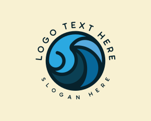 Pool - Ocean Tidal Wave logo design