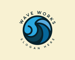 Ocean Tidal Wave logo design