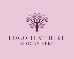 Yoga - Woman Organic Spa logo design