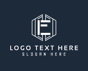 Letter E - Hexagon Business Letter E logo design