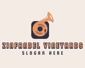 Retro Record Player logo design