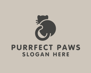 Chubby Cute Cat logo design