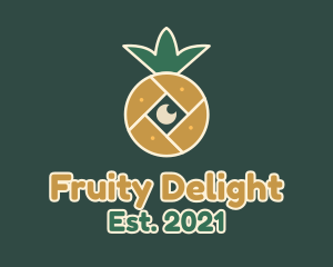 Fruity - Pineapple Camera Lens logo design