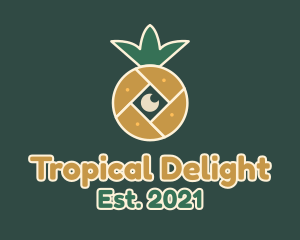 Pineapple - Pineapple Camera Lens logo design