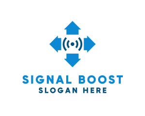 Internet Arrow Signal logo design