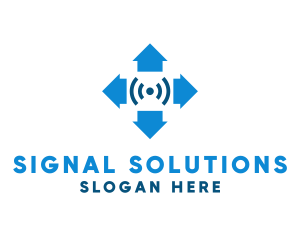 Signal - Internet Arrow Signal logo design