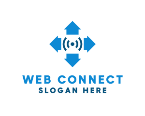 Internet Arrow Signal logo design