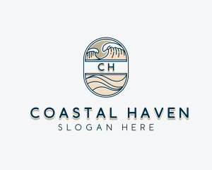 Sea Waves Resort logo design