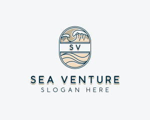 Sea Waves Resort logo design