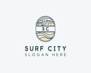 Sea Waves Resort logo design