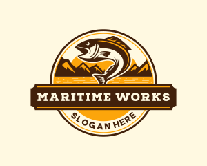 Nautical Fishing Market logo design