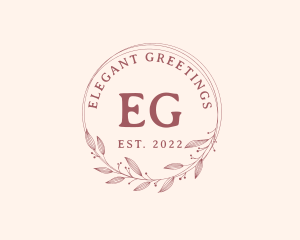 Elegant Leaf Wreath logo design