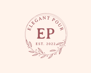 Elegant Leaf Wreath logo design