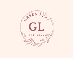 Elegant Leaf Wreath logo design