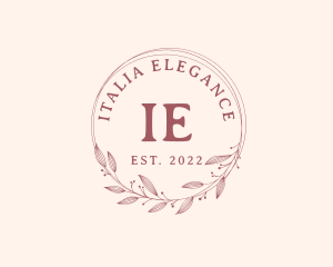 Elegant Leaf Wreath logo design