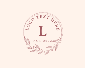 Elegant Leaf Wreath Logo