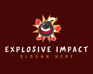 Explosive Bomb Fighter logo design