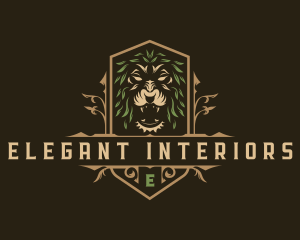 Decorative Lion Crest logo design