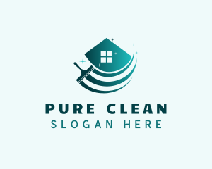 House Squeegee Cleaning logo design