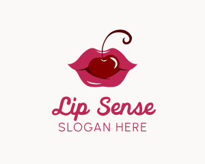 Kissable Cherry Lips logo design