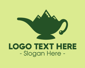 Green - Mountain Range Lamp logo design