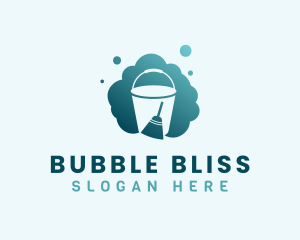 Bubbles Bucket & Brush logo design