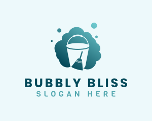 Bubbles Bucket & Brush logo design