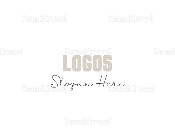 Simple Signature Wordmark Logo