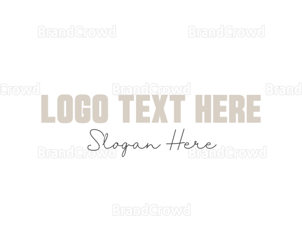 Simple Signature Wordmark Logo