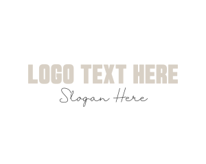 Simple Signature Wordmark Logo