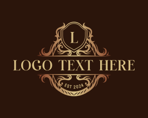 Letter - Luxury Crest Shield logo design