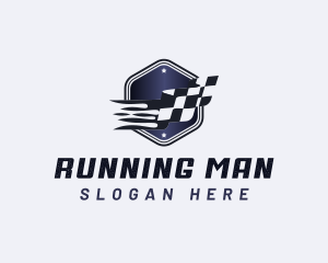 Fast Racing Flag Logo