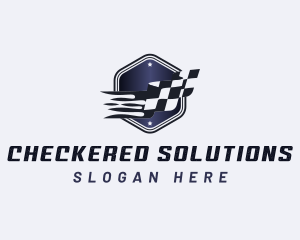 Checkered - Fast Racing Flag logo design
