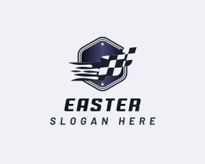 Flag - Fast Racing Flag logo design