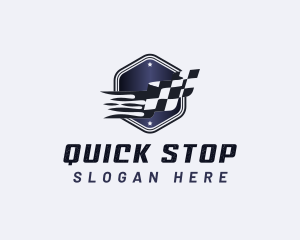 Fast Racing Flag logo design