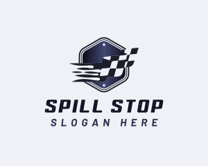 Fast Racing Flag logo design