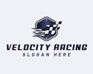 Fast Racing Flag logo design