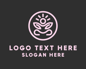 Yoga School - Zen Yoga Pose logo design
